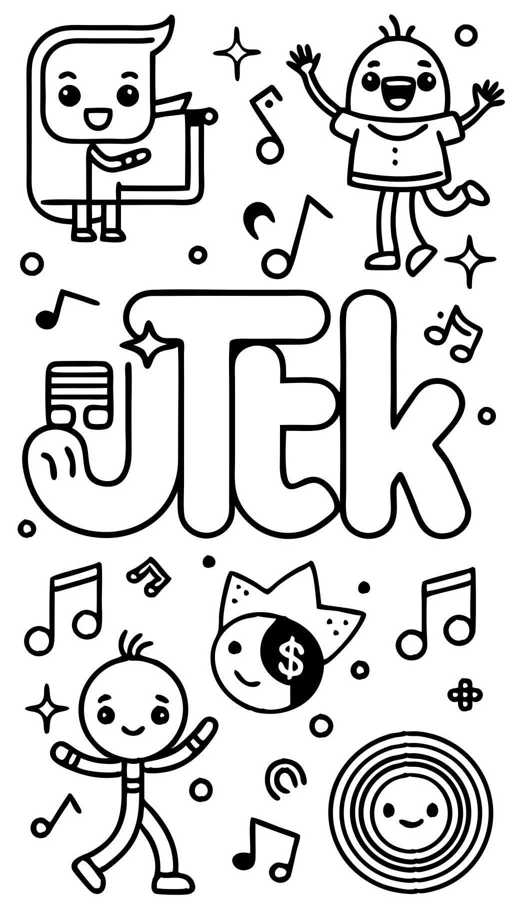 tiktok coloring pages trend